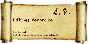 Lévy Veronika névjegykártya
